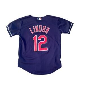 MLB Francisco Lindor Cleveland Indians Baseball Jersey Youth Small